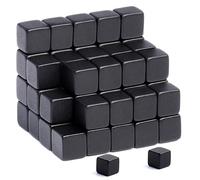 MIN CI 60 Imanes Fuertes de Neodimio Negro - 5 x 5 x 5 mm, Pequeños para Pizarra Blanca y Nevera