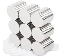 MIN CI imanes de neodimio autoadhesivos extrafuerte de 20x2mm, 100 piezas, imanes grandes y fuertes para pizarra magnética, refrigerador, imanes potentes, redondos, pequeños, planos, imanes adhesivos