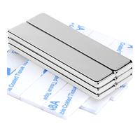 MIN Ci Imanes Neodimio 50x10x3mm, 6 pcs Imanes Potentes Rectangular Imanes Adhesivos Pequeño Imanes de Nevera para Pizarra Blanca Magnéticas Gabinete de Cocina Fotos Colgar Llaves