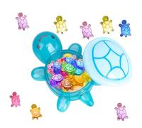 Min-i Turtles 100 Pack, Min-i Resina Tortugas Mixtas Figuras Tortugas, Glow In The Dark Little Turtle Animals Figura Juguetes, Miniatura Marina Vida Tortuga Craft, para Decor Casa Muñecas