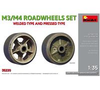 (MIN35220) - Miniart 1:35 - Set of M3/M4 Roadwheels, Welded & Pressed