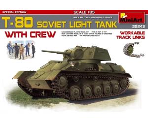 (MIN35243) - Miniart 1:35 - T-80 Soviet Light Tank with Crew