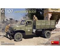 MiniArt MIN35386 1:35-1.5t 4x4 G7107 Camión de Carga con Kit de Modelo de Escala de Cuerpo de Madera, Color Moldeado