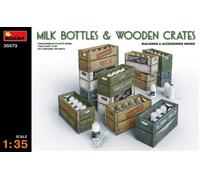 (MIN35573) - Miniart 1:35 - Milk Bottles and Wooden Crates