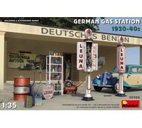 German Gas Station 1930-40s Diorama 1 :3 5 Plástico Modelo Kit Miniart