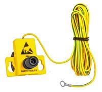 Minadax® Equipment de tierra para suelos - Montaje en Pared - con prueba punto (hembra 4 mm) - innovadora Protección ESD - 1 Mega Ω Seguridad Obstrucción