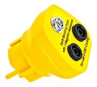 Minadax® Tierra Diseño Piedra EBP Innovador Protección ESD antiestáticos de schutzkontaktstecker - En Alemán de enchufes estándar - 1 x Botón de presión y 2 x Plátano de enchufe hembra - 1 Mega Ω