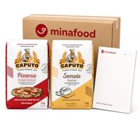 minafood Bundle para Pizzeria Tipo 00 1kg + Semola 1kg + Bloc de Notas