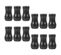 MINAOLULUS 12 Perillas Negras de PVC para Cordón de Persianas, Accesorios para Cortinas, Extremos de Tirador Resistentes, Juego de 12 Unidades, Repuestos Ideales para Ventanas y Decoración