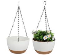 MINAOLULUS 2juego Macetas Colgantes para Plantas De Interior Soporte para Pared Bandeja De Agua y Orificios De Drenaje Diseño Compacto y Multifuncional De Unidades Mediado