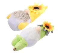 MINAOLULUS 2pieza Faceless De Verano Diseño De Girasol y Abeja Adornos De Oficina y Decoración para Ventanas