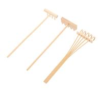 MINAOLULUS 3 Mini Rastrillos y Ecológicos de Bambú sin Olor para Jardín Zen Herramientas para Arena de Mesa Decoración Feng Shui Hogar y Hoteles