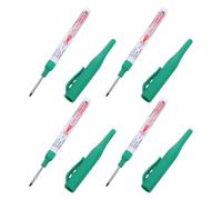 MINAOLULUS 4 Piezas Marcador Permanente de Punta Larga Verde Tinta al Aceite Resistente al Agua y Estructura Recargable para Etiquetado en Madera y Superficies Rígidas en Talleres