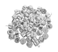 MINAOLULUS 50 Piezas Pesas de Laboratorio de Física Pesas de Gancho de Metal de Hierro Cromado, 20g, Juego de 1000g, Color Plata, para Experimentos Mecánicos y Enseñanza de Ciencias