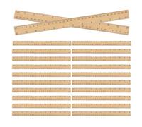 MINAOLULUS 50 Unidades Regla de Madera con Doble Escala Herramienta de Medición Lineal Centímetros para Estudiantes Oficina y Aula Rígida y Duradera para Dibujo y Carpintería