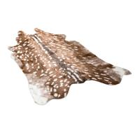 MINAOLULUS Alfombra de Piso de Piel Sintética Imitación Ciervo Sika, Tamaño Mediano 78x108 Cm, Color Natural Beige, Alfombra Decorativa para Sala y Dormitorio, Almohadilla de Tierra Creativa