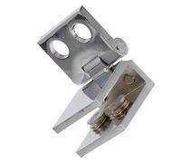 MINAOLULUS Bisagras para puertas de ducha de vidrio de aleación de zinc plata, sin taladro, apertura suave, para mamparas de ducha y puertas de vidrio