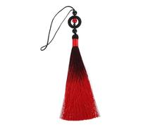 MINAOLULUS Borla de Espada Tai Chi Roja Degradada, Borla China Decorativa para Espada y Guqin, Accesorio Artesanal Resistente Decoloración para Decoración del Hogar y Artes Marciales