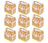 MINAOLULUS Caja de Obsequio Plegable Asa para Dulces y Postres, 20 Unidades de Papel Seguro para Fiestas de Halloween, Cofre de Golosinas Pirata Adecuado para Decoración y Envolver Regalos