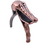 MINAOLULUS Cejilla para Guitarra Metálica Color Rojo Cobre, Portátil y Profesional, Compatible Guitarra Acústica, Eléctrica y Ukelele, Abrazadera Ajustable para Afinar Cuerdas y Modificar