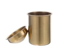 MINAOLULUS Cenicero de Acero Inoxidable con Tapa Antiviento, Diseño Resistente y Compacto, Cenicero Portátil para Exteriores, Patios, Oficinas y Uso en Viaje, Bandeja de Cenizas Fácil