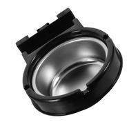 MINAOLULUS Cenicero de Pared de Acero Inoxidable Negro para Interiores y Exteriores, Montado en Pared, Papelera de Cigarrillos Antihumo, Diseño Compacto para Baño, Bar y Oficina, Fácil