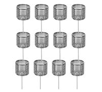 MINAOLULUS Cesta de Fertilización para Bonsáis Pequeña de Acero Inoxidable, Contenedor de Abono Orgánico para Orquídeas y Plantas de Jardín, 12 Piezas para Liberación Lenta en Jardinería