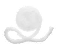 MINAOLULUS Cinta de Piel Sintética para Manualidades Rollo de Tela de 3 Metros Ribete para Capas y Capuchas Decoración Navideña y Accesorios de Moda Blanco Brillante