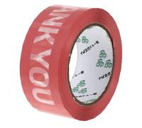 MINAOLULUS Cinta de Sellado Autoadhesiva Rosa Texto Thank You 1 Rollo de Cinta Plástica para Embalaje Envolver Regalos y Decoración de Manualidades de Embalaje para Bricolaje y Festivales