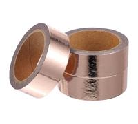 MINAOLULUS Cinta Metálica para Manualidades 3 Rollos Cinta Adhesiva Washi Decorativa Rosa Dorado para Scrapbooking y Álbumes de Recortes Papel de Aluminio Decorativo Autoadhesivo