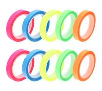 MINAOLULUS Cinta Resaltadora Adhesiva Transparente 10 Rollos 0.6 Cm X 5 M Multicolor para Anotaciones Escolares y Oficina, Pestañas de Notas Removibles y Marcadores de Libros