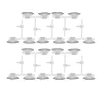 MINAOLULUS Clips Divisores para Acuarios 10 Unidades, Abrazaderas de Ventosa de Acrílico Transparente Tornillo 10 Mm para Tableros de 1-9 Mm, Soporte Fijo para Separación y