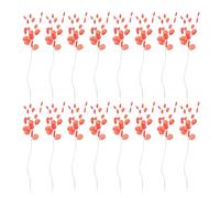 MINAOLULUS Cuentas Acrílicas para Flores Artificiales Rojas 50 Piezas, Ramas Decorativas Gotas de Acrílico para Manualidades Diy, Decoración de Bodas y Fiestas