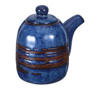 MINAOLULUS Dispensador Diseño Japonesa de Soja de Azul en Cerámica Salsa Elegante Funcionalidad Proteger del Moho y Especias Cocinas y Ocasiones Culinarias