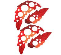 MINAOLULUS Golpeador para Guitarra Acústica 41 Pulgadas Color Rojo Adhesivo Protector Diseño Hoja de Arce 2 Juegos de Placas Autoadhesivas para Partes Guitarra Folk