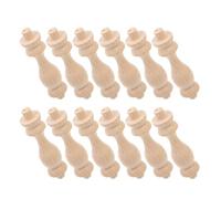MINAOLULUS Husillos de Madera sin Terminar para Manualidades, Balaustres de Madera Maciza 7.5x1.8 Cm, 12 Piezas, Kit para Reparación y Decoración de Barandillas Interiores y Muebles