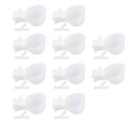 MINAOLULUS Juego de 10 Comederos Automáticos de Plástico para Pájaros y Aves en Jaula, Fácil de Almacenar y Diseño Que Previene Mordeduras