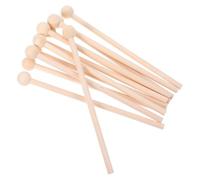 MINAOLULUS Juego de 12 Baquetas de Mazo de Madera para Xilófono y Glockenspiel, Material Sintético Beige, Mejora el Sentido del Ritmo para Estudiantes y Festivales