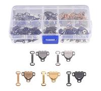 MINAOLULUS Juego de 150 Ganchos para Falda y Sujetadores de Costura Diy, Caja 15 Sets de Colores Variados, Accesorios para Manualidades y Reparación de Ropa, Faldas y Vestidos