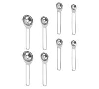 MINAOLULUS Juego de Cucharas Medidoras de Acero Inoxidable para Hornear y Mezclar Diseño Colgante y Resistencia al Desgaste, Adecuado para Ingredientes Secos y Leche