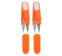 MINAOLULUS Juego de Tijeras de Pesca de Plástico Naranja, Mini Tijeras de Precisión para Corte de Línea y Manualidades, Kit 2 Piezas Compacto y Ligero, Accesorio Adecuado para Pesca y Punto