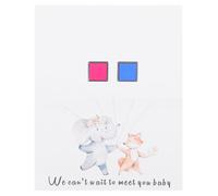 MINAOLULUS Kit de Revelación de Género Libro de Visitas, Cartel Árbol de Huellas Dactilares, 1 Póster, 2 Tintas Azul y Rosa para Shower y Fiesta de Revelación de Género