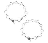 MINAOLULUS Marcadores de Punto de Metal Numerados 2 Pcs para Tejer y Crochet, Dijes en Tonos Claros y Oscuros Números del 0 al 9, Herramienta Artesanal Reutilizable para Proyectos