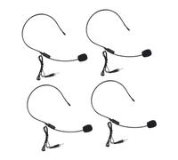 MINAOLULUS Micrófono Cable de Diadema 4 Piezas Amplificador de Voz, Auriculares Micrófono para Altavoz, Compatible Ordenador, Uso Profesional para Guía y Enseñanza