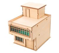 MINAOLULUS Modelo de Casa de Madera Pequeña para Manualidades DIY, Kit de Elaboración de Casas de Madera, Modelo de Construcción de Calles Mesa de Arena, Adecuado para Decoración Artística