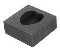 MINAOLULUS Molde en Forma de Corazón de Grafito Ranura para Fundir Lingotes de Plata y Cobre, Herramienta de Fundición para Joyeros y Proyectos de Manualidades