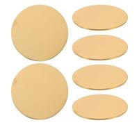 MINAOLULUS Monedas de Metal Redondas para Grabar 50 Mm X 1,5 Mm, 6 Piezas en Acero Inoxidable, Superficie Brillante Resistente, Suministros para Manualidades y Grabado Diy, Adecuado