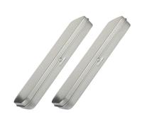 MINAOLULUS Organizador de Bolígrafos de Uso Diario de Hojalata Plata, Estuche para Lápices Portátil 2 Piezas Diseño Simple y Detalles Delicados para Escritorio