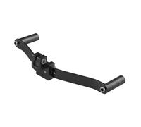 MINAOLULUS Palanca de Cambios Doble Cabezal de Aleación de Aluminio Motocicleta Reposapiés Pedal Cambiador Negro Accesorio de Moto Resistente y Reemplazo Duradero