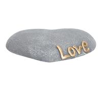 MINAOLULUS Piedra Conmemorativa para Mascotas en Resina Duradera, Forma de Corazón, Color Roca sin Grabado, Marcador de Tumba para Perro, Decoración para Jardín y Patio, Soporte para Foto